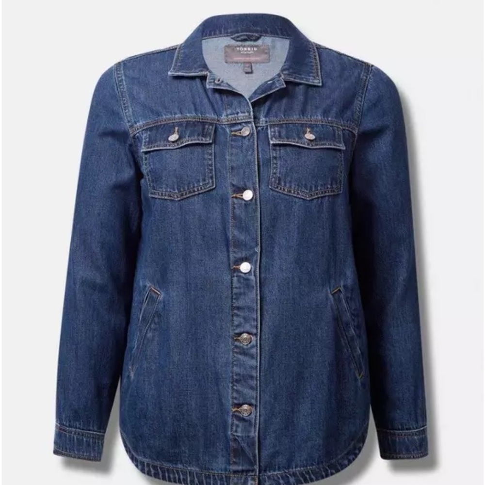 Denim Blue Women's Shacket